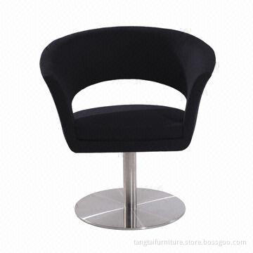 Swivel Round Office Chair, Made of Stainless Steel and Cashmere, Sized 730 x 630 x 770mm